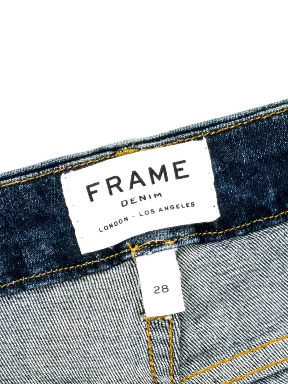 FRAME Le Crop Mini Boot Jeans 28 Kinlock Dark Blue Wash LCMB665 - Picture 8 of 13